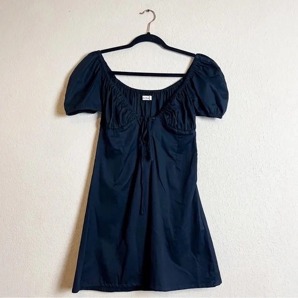 With Jean Audrey Mini Dress Babydoll Black Size Small - Picture 3 of 8